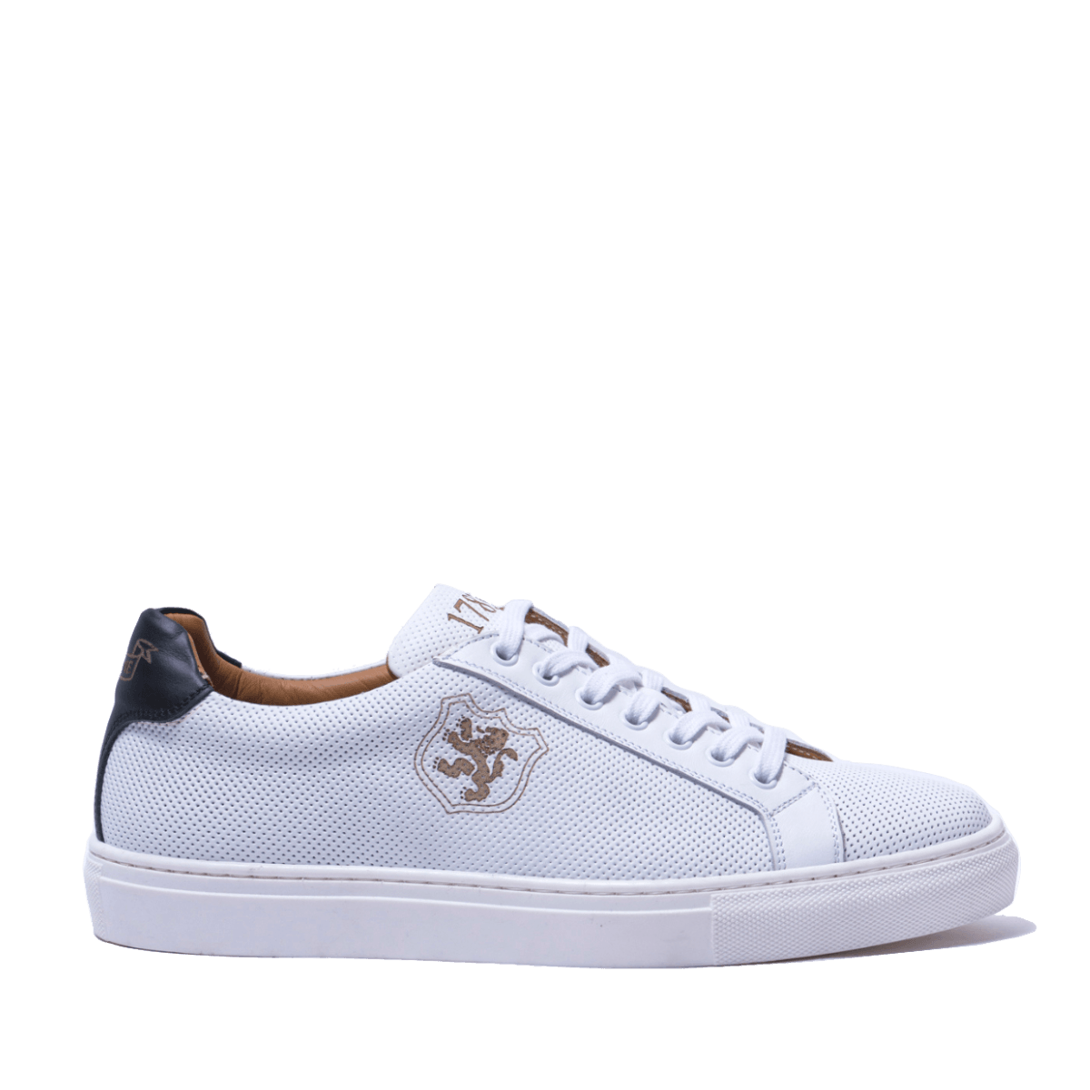 Allacciata Saxone Pelle Bianco-Nero - Saxone - Calzature Savorè