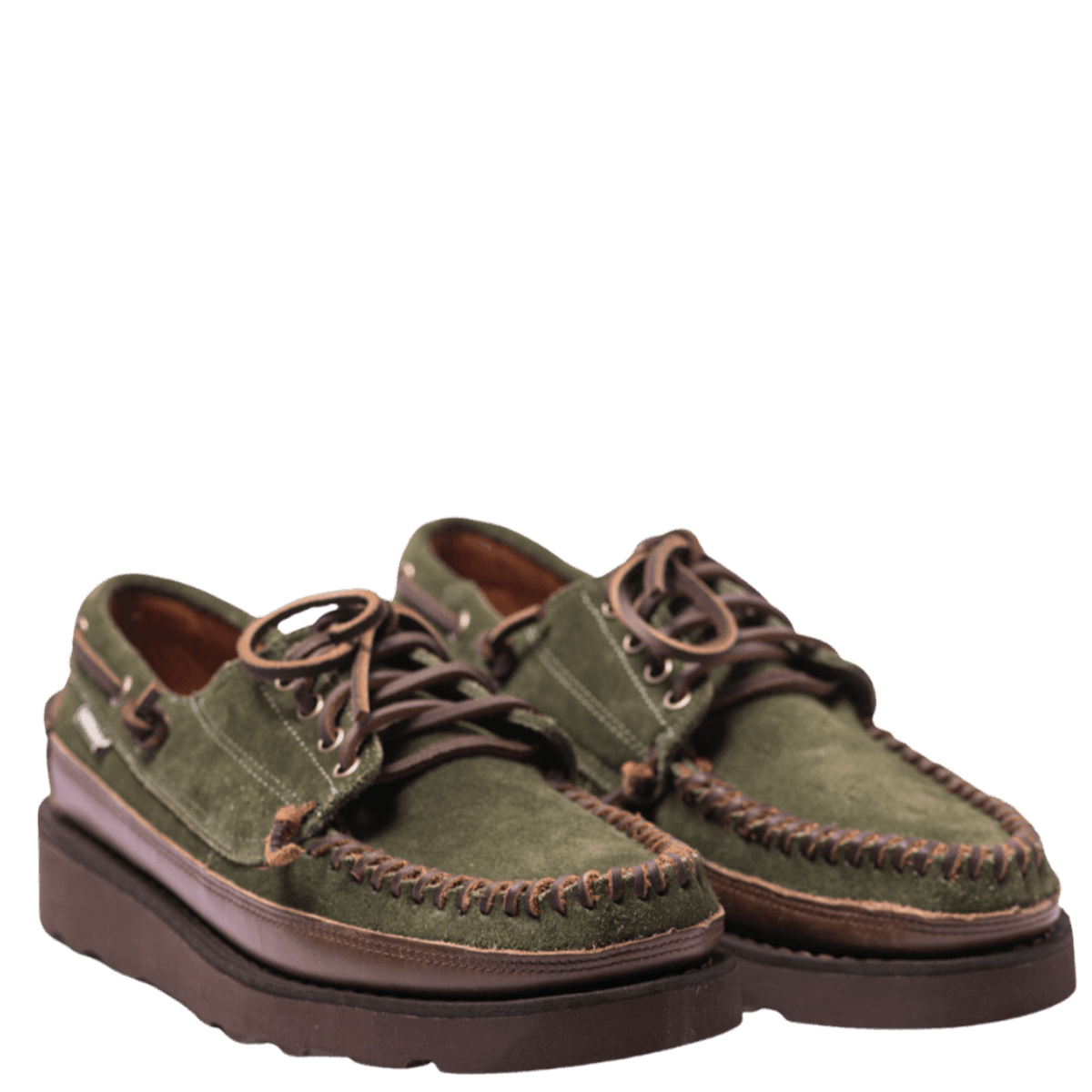 Allacciata Sebago Keuka Lea Canoe Moc Dark Brown Dark Military - Sebago - Calzature Savorè