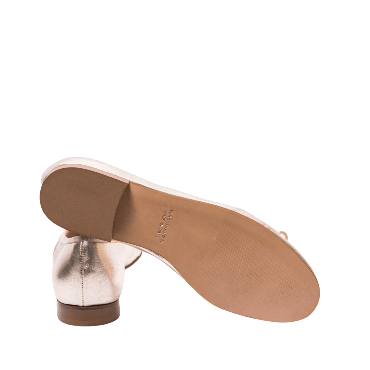 Ballerina Étienne Pelle Laminato Platino - Étienne - Calzature Savorè