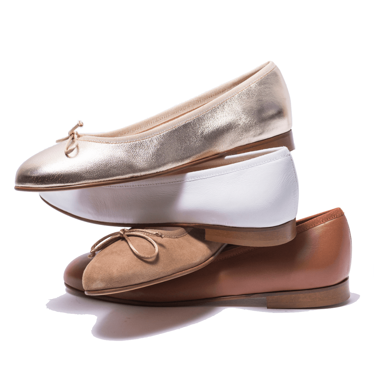 Ballerina Étienne Pelle Laminato Platino - Étienne - Calzature Savorè
