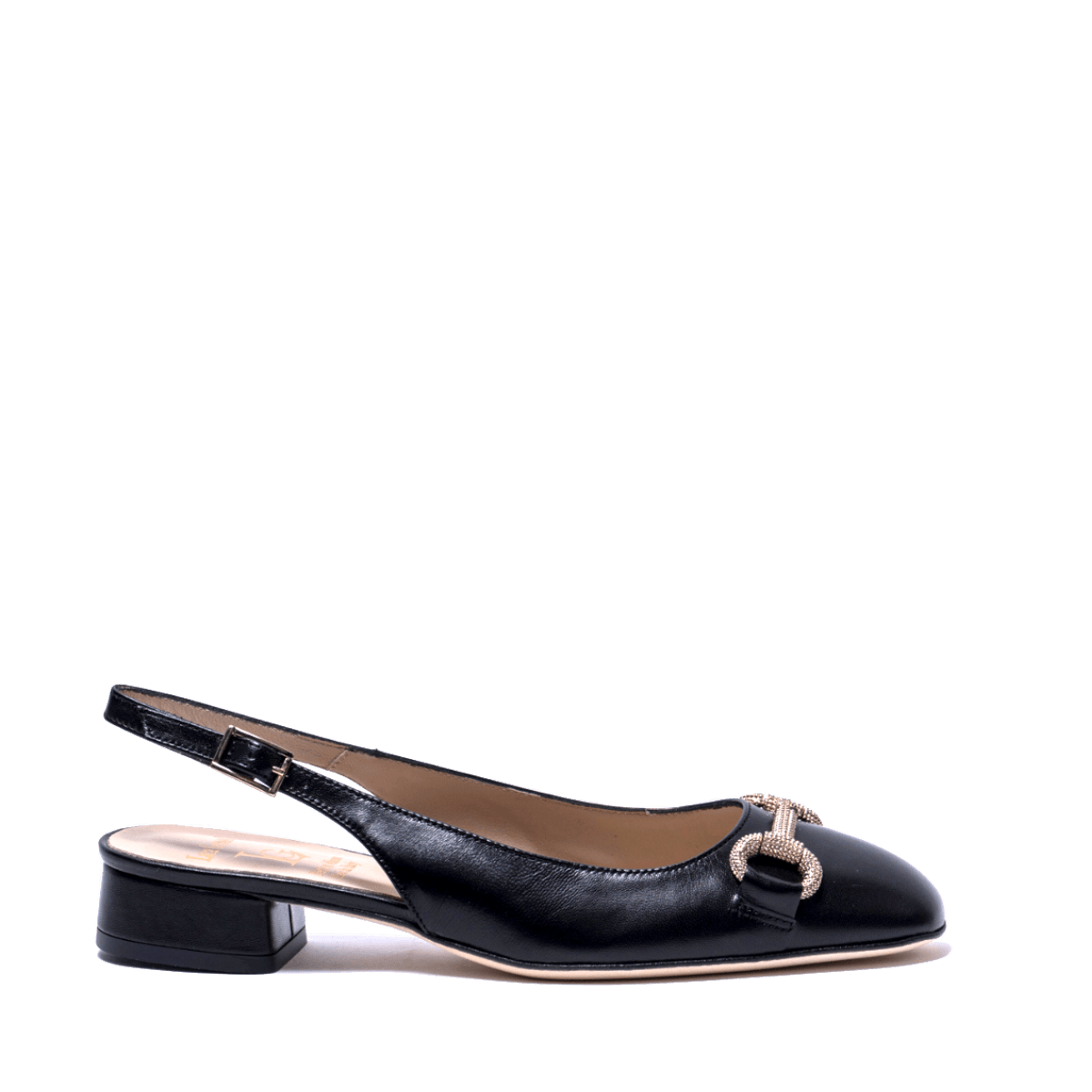 Chanel Luca Grossi Fibbia Dorata Nappa Monte Nero - Luca Grossi - Calzature Savorè