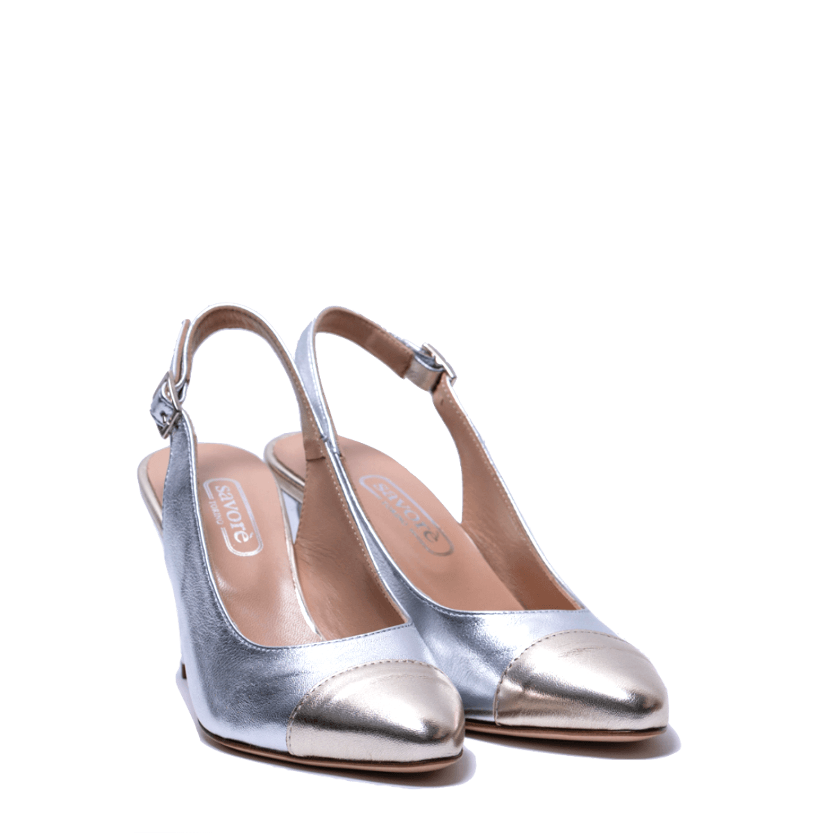 Chanel Savorè Pelle Manila Argento-Oro - Savorè - Calzature Savorè