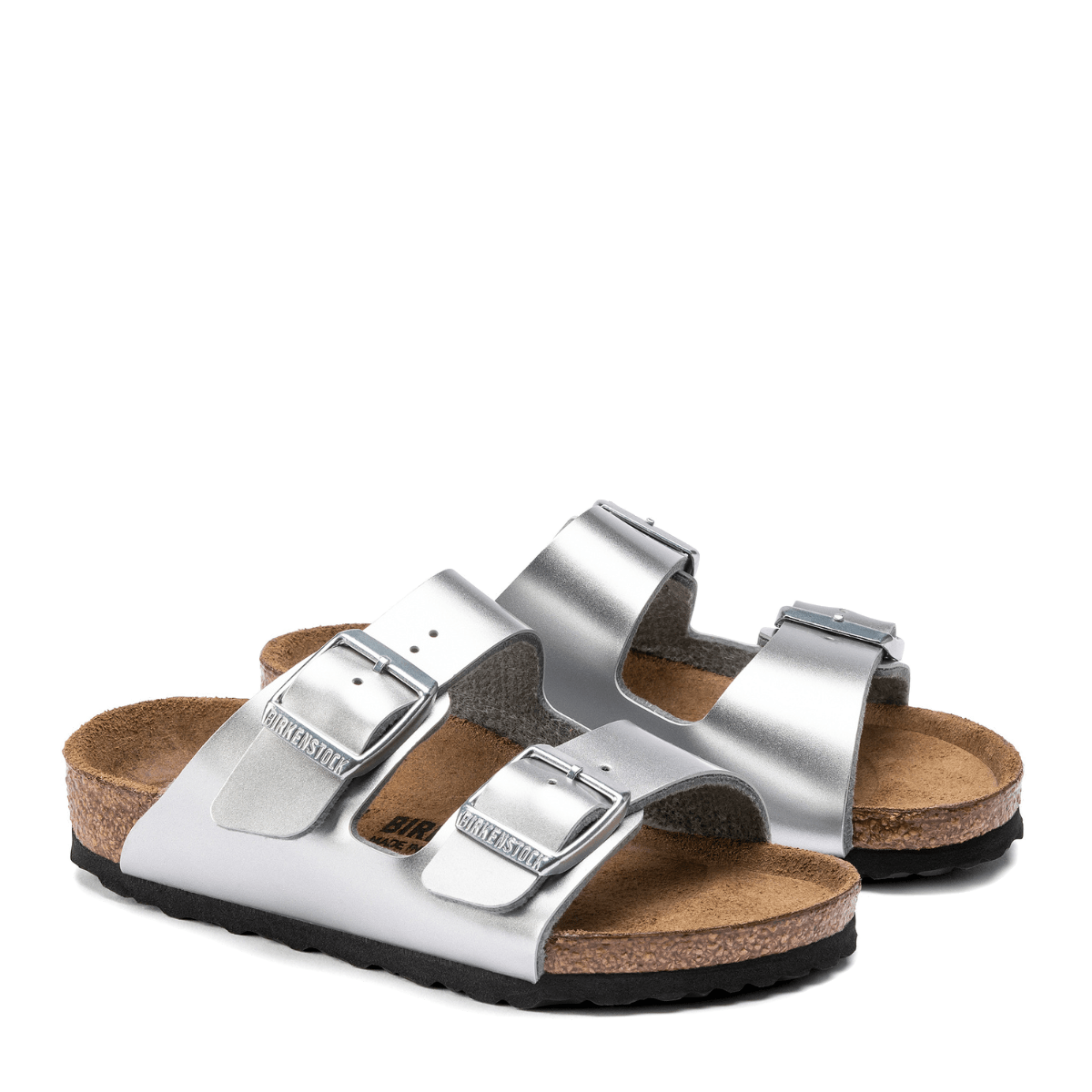 Ciabattina Birkenstock Arizona Birko-Flor Silver - Birkenstock - Calzature Savorè