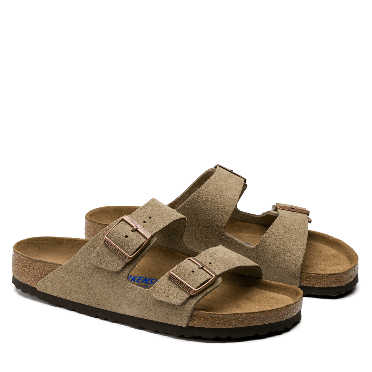 Ciabattina Birkenstock Arizona Pelle Scamosciata Taupe Soft - Birkenstock - Calzature Savorè