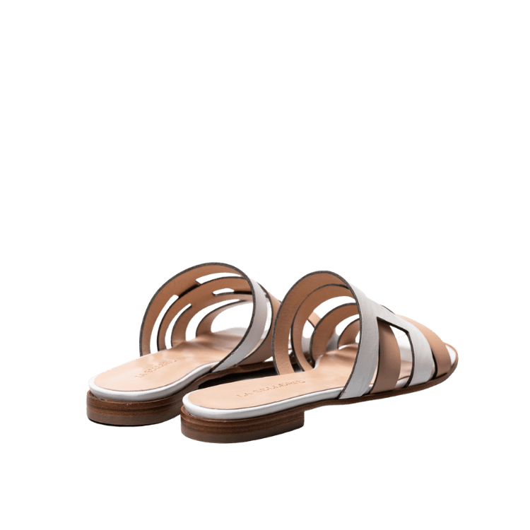 Ciabattina Franca Vitello Parma Nude/Bianco - Franca - Calzature Savorè