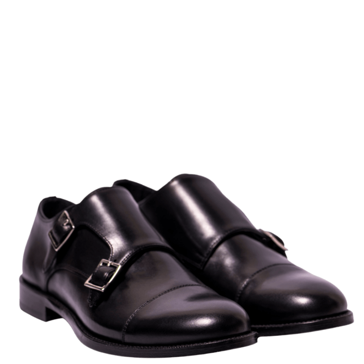 Classica Doppia Fibbia Brecos Cortina Vitello Nero - Brecos - Calzature Savorè