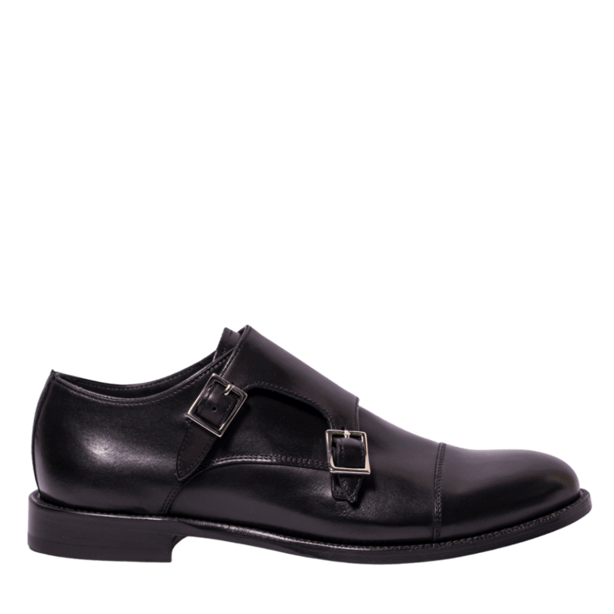 Classica Doppia Fibbia Brecos Cortina Vitello Nero - Brecos - Calzature Savorè