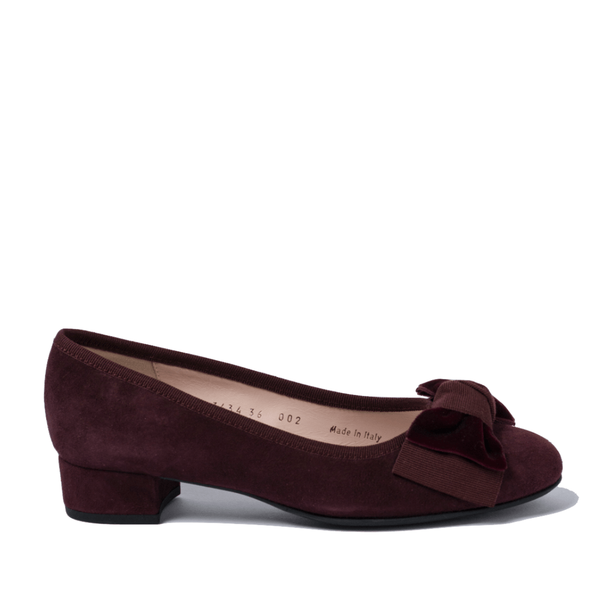 Décolleté Le Babe Camoscio Amaranto Fiocco Velluto - Le Babe - Calzature Savorè