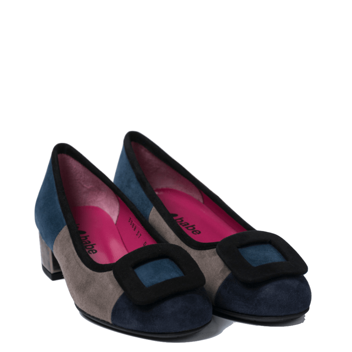 Décolleté Le Babe Camoscio Grigio/Blu - Le Babe - Calzature Savorè