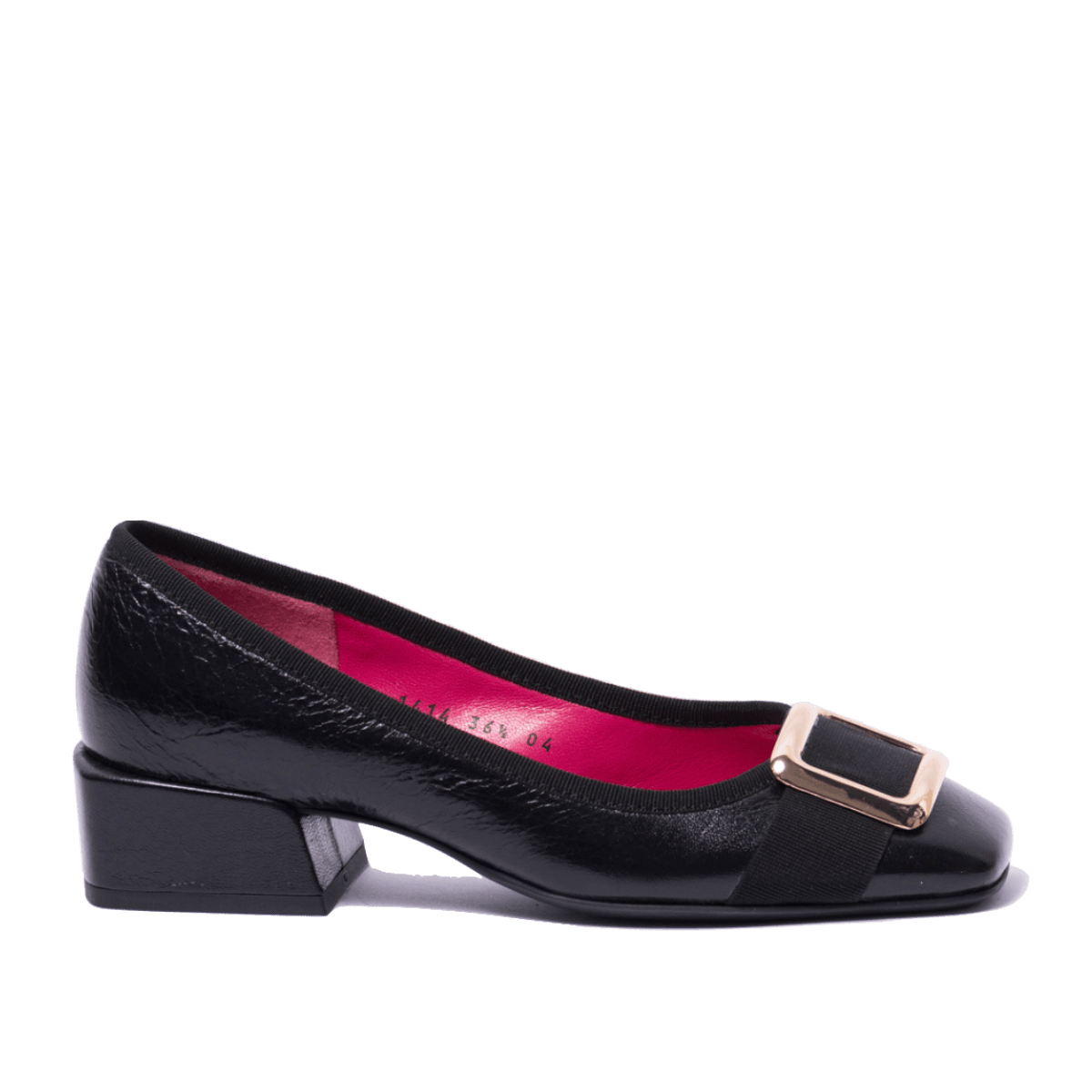 Décolleté Le Babe Charlie Fibbia Geometrica Nappa Nero - Le Babe - Calzature Savorè