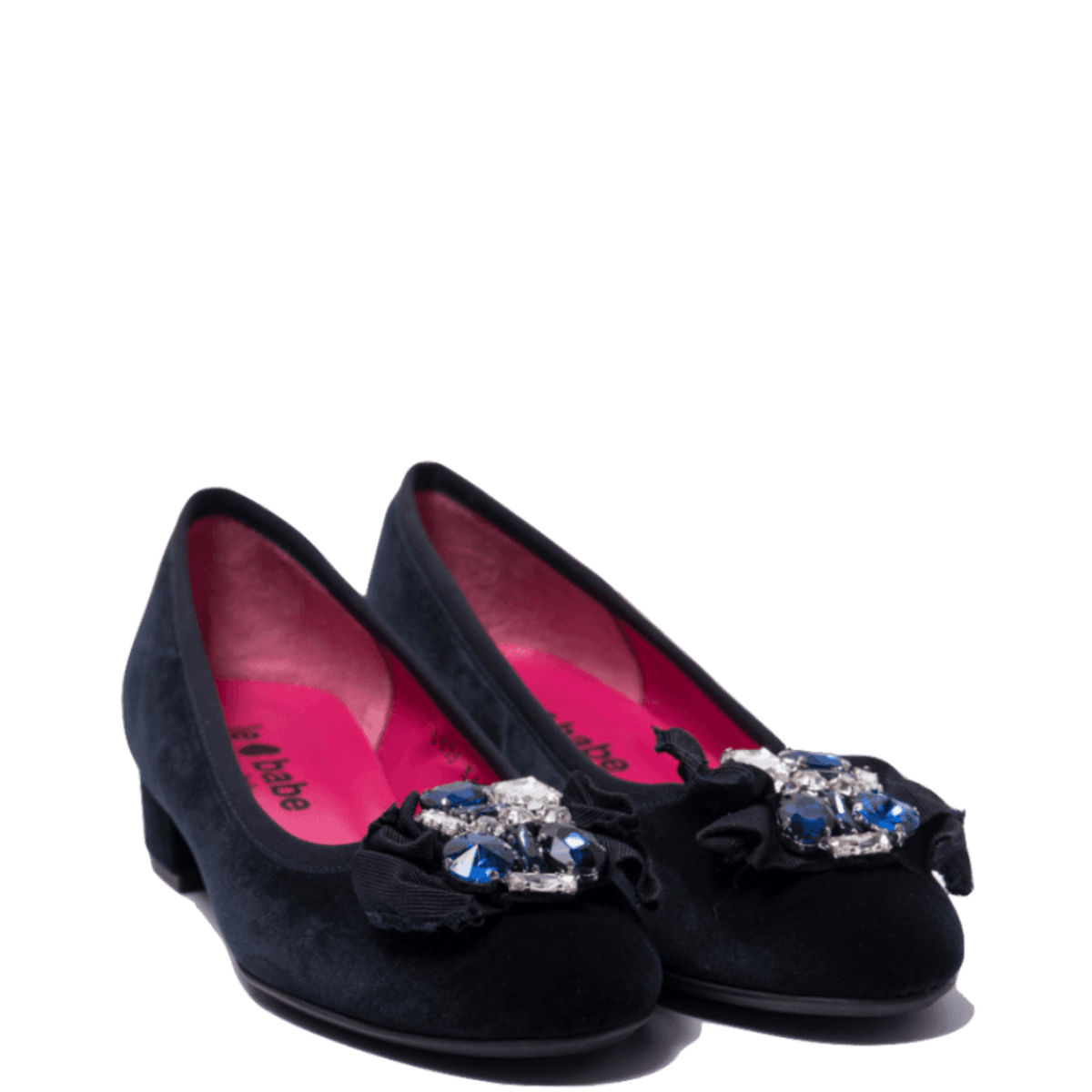 Decollete Le Babe Gioiello Velluto Blu