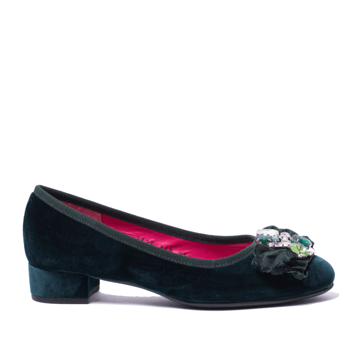Décolleté Le Babe Gioiello Velluto Pino - Le Babe - Calzature Savorè