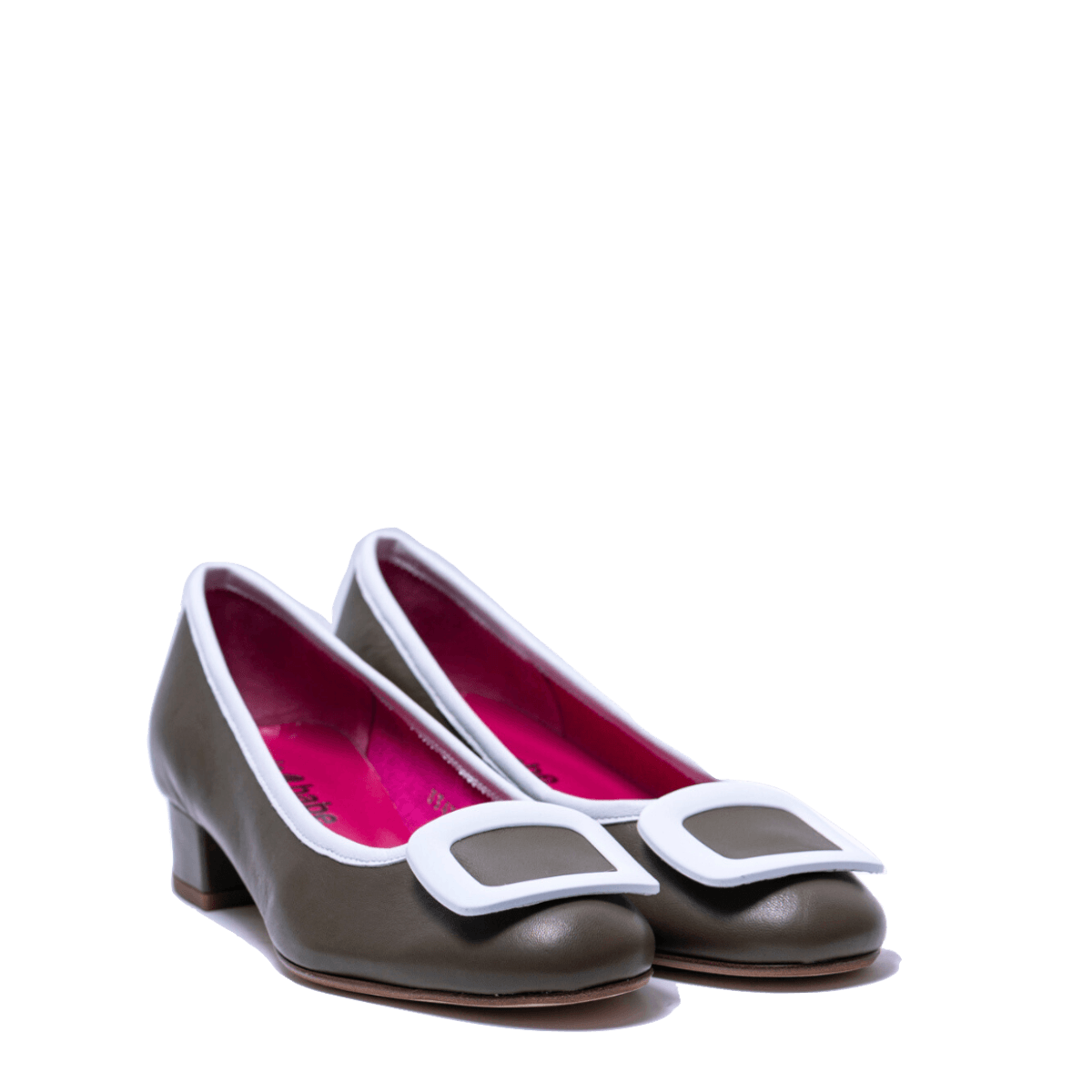 Décolleté Le Babe Nappa Kaki-Bianco - Le Babe - Calzature Savorè