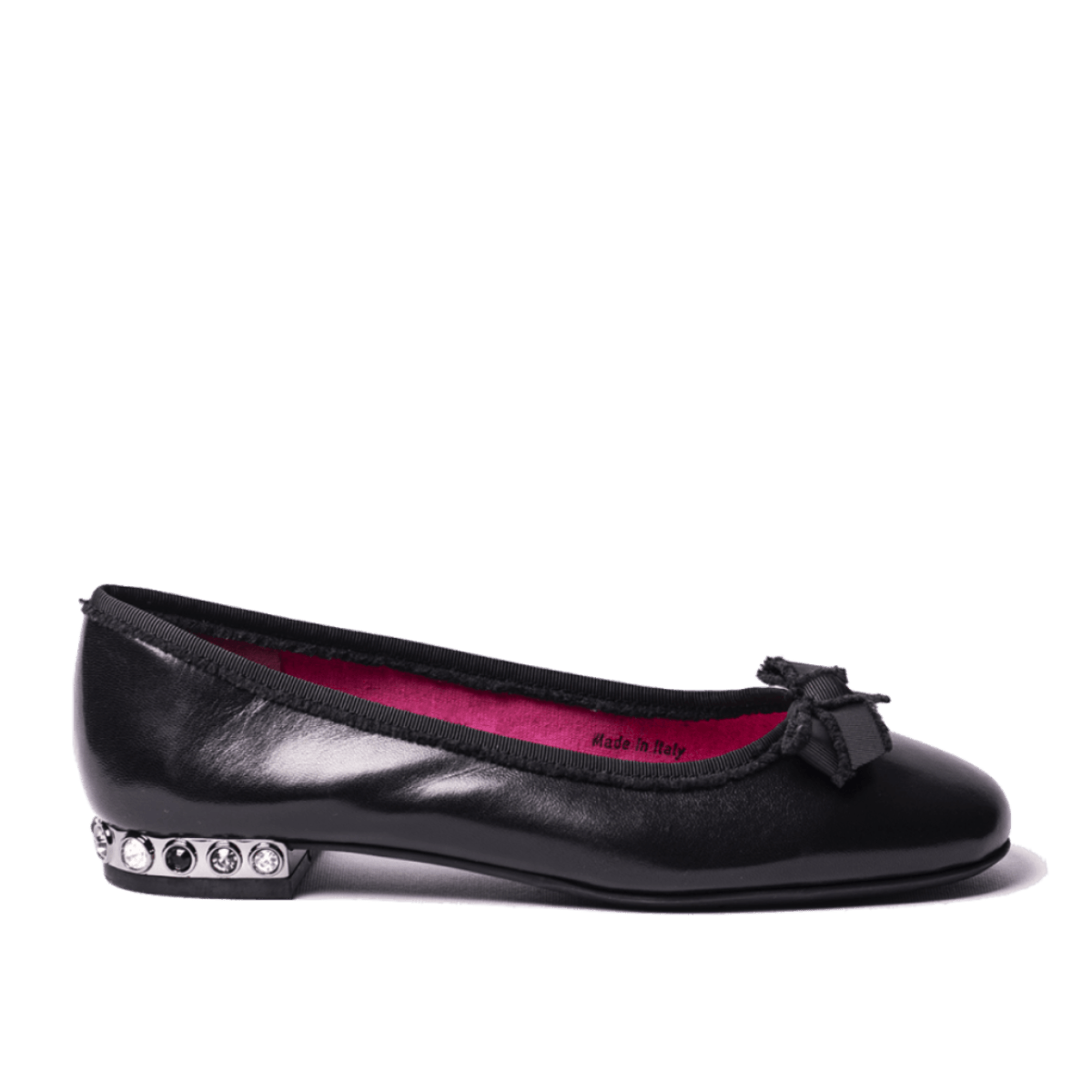 Décolleté Le Babe Nappa Nero Tacco Perline - Le Babe - Calzature Savorè