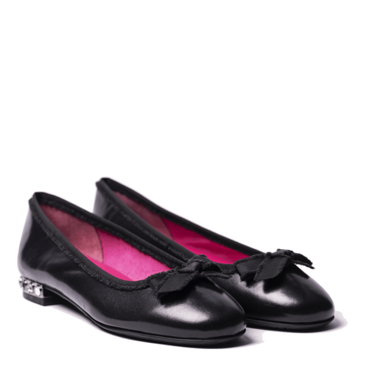 Décolleté Le Babe Nappa Nero Tacco Perline - Le Babe - Calzature Savorè