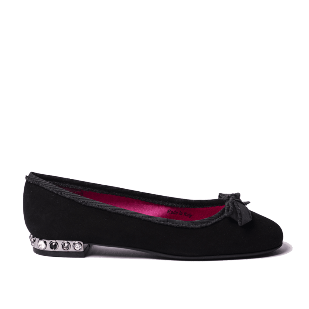 Décolleté Le Babe Velour Nero Tacco Perline - Le Babe - Calzature Savorè