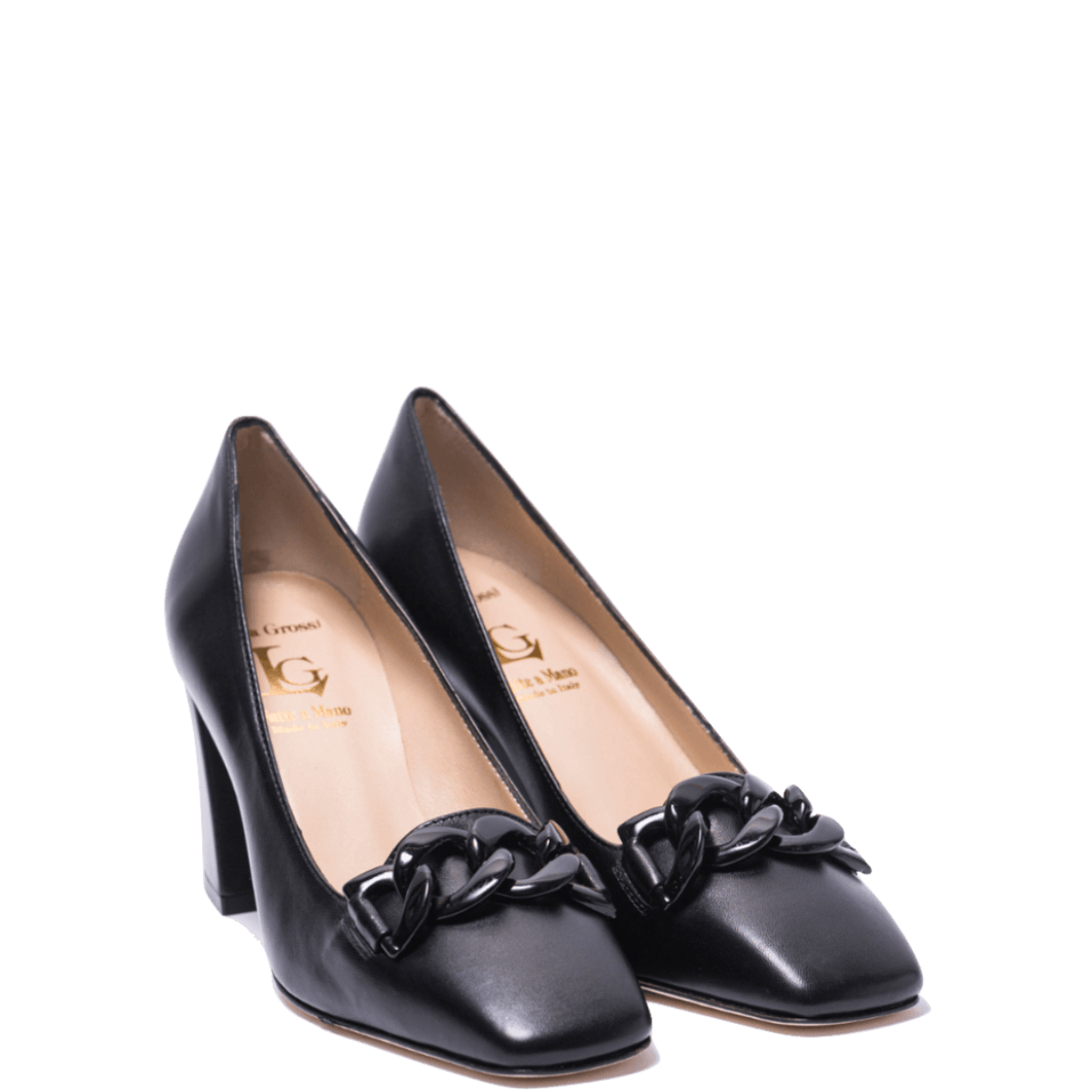 Décolleté Luca Grossi Catena Pelle Monte Nero - Luca Grossi - Calzature Savorè
