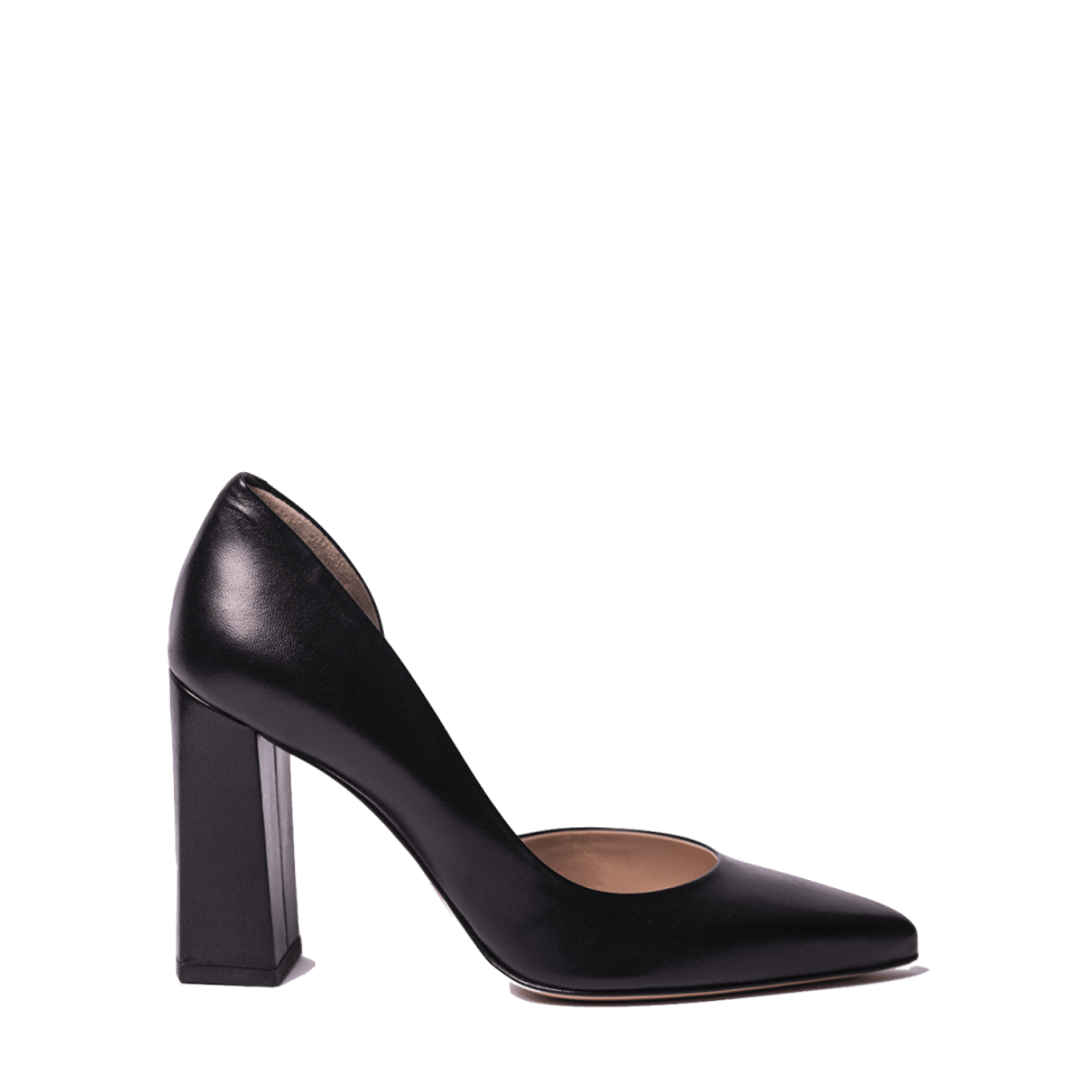Décolleté Prezioso Nappa Nero Tacco Grosso - Prezioso - Calzature Savorè