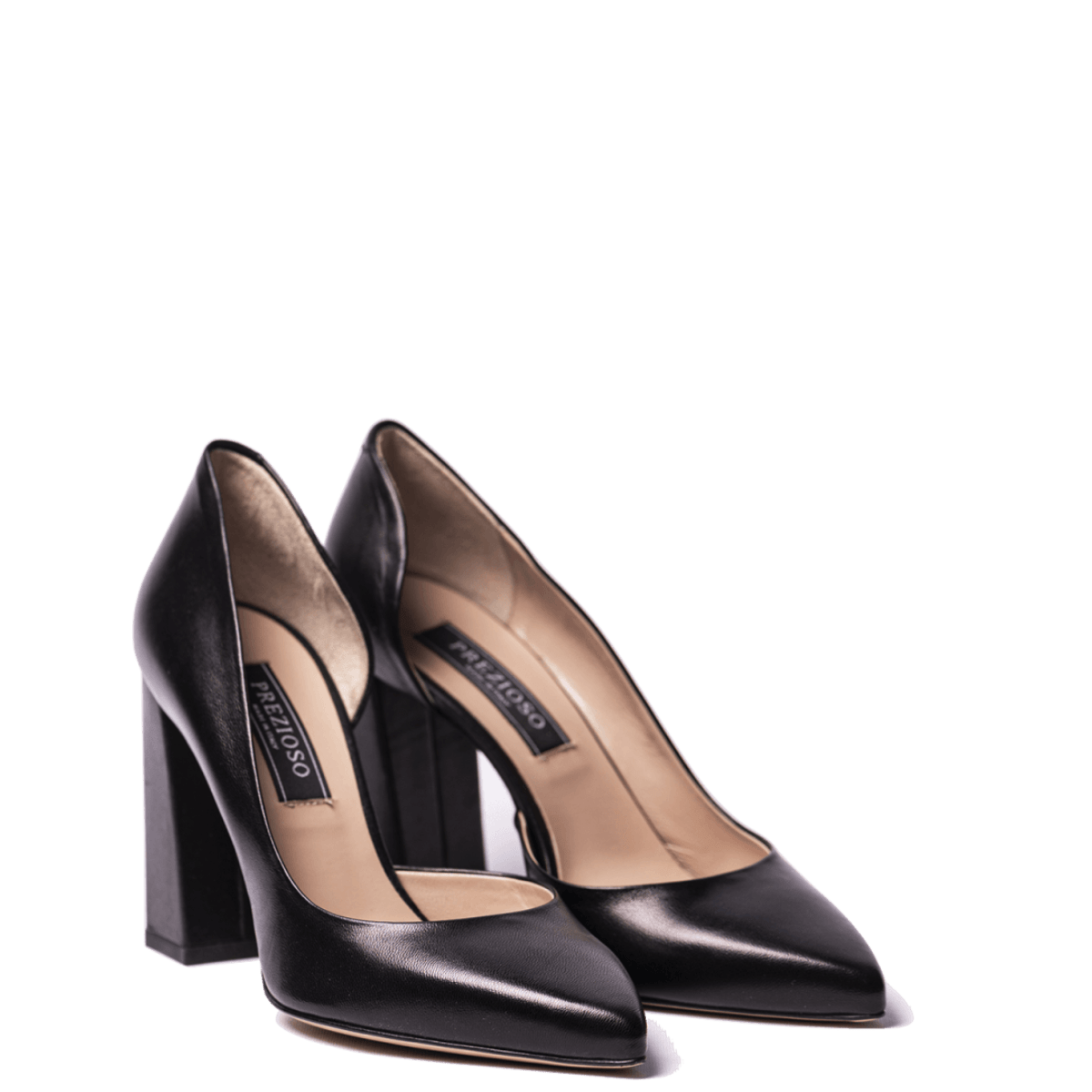 Décolleté Prezioso Nappa Nero Tacco Grosso - Prezioso - Calzature Savorè