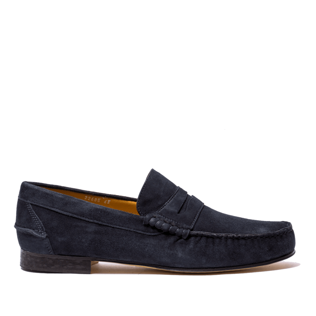 Mocassino Antica Cuoieria Camoscio Amalfi Blu - Antica cuoieria - Calzature Savorè