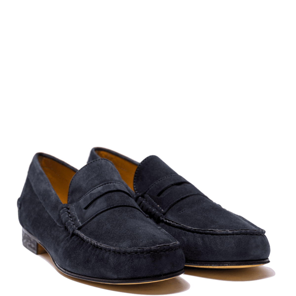 Mocassino Antica Cuoieria Camoscio Amalfi Blu - Antica cuoieria - Calzature Savorè