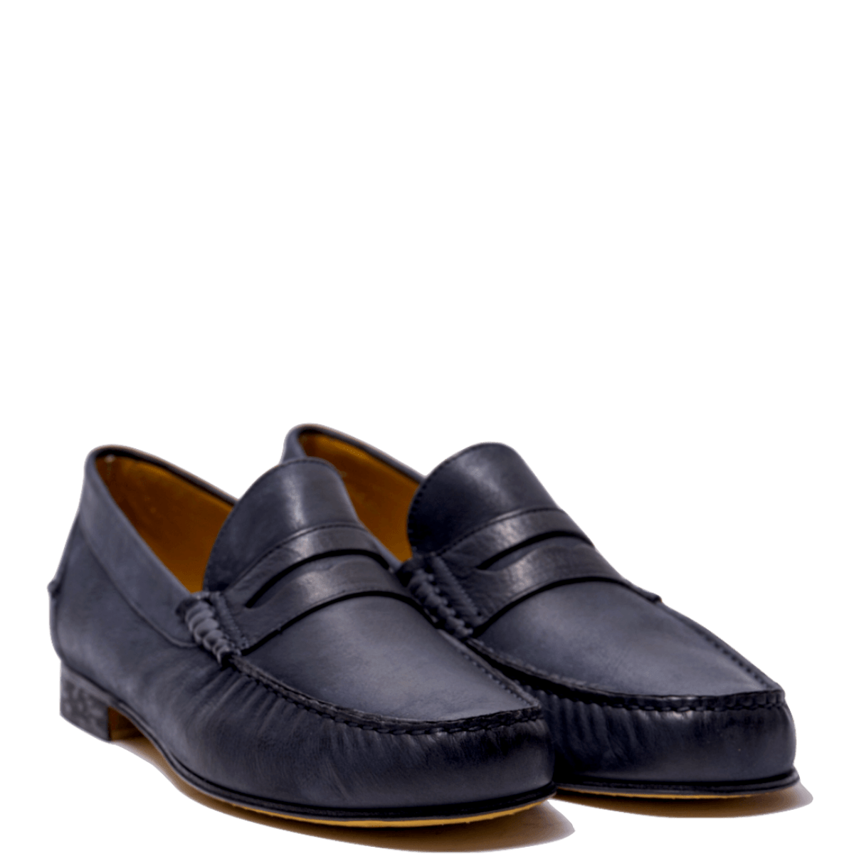 Mocassino Antica Cuoieria Pelle Nabuck Antares Navy - Antica cuoieria - Calzature Savorè