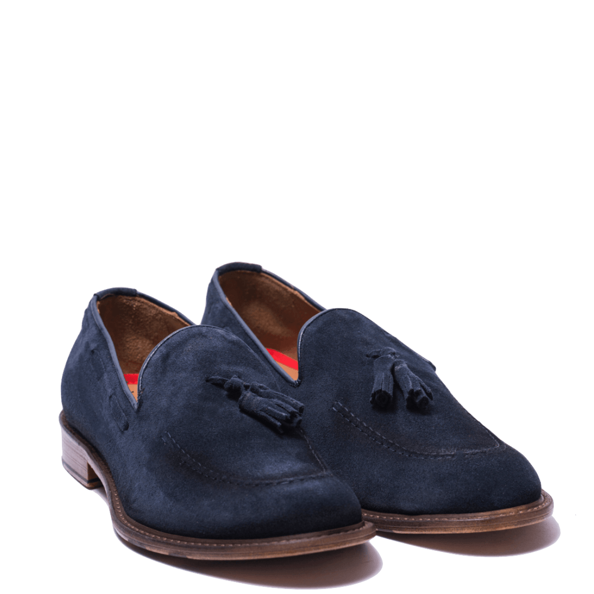 Mocassino F.lli Rennella Nappine Camoscio Blu - F.lli Rennella - Calzature Savorè