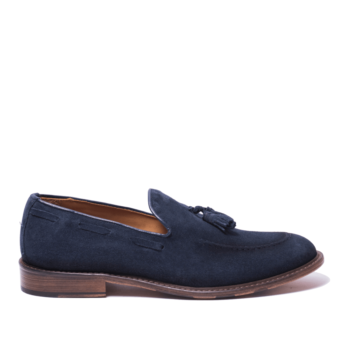 Mocassino F.lli Rennella Nappine Camoscio Blu - F.lli Rennella - Calzature Savorè