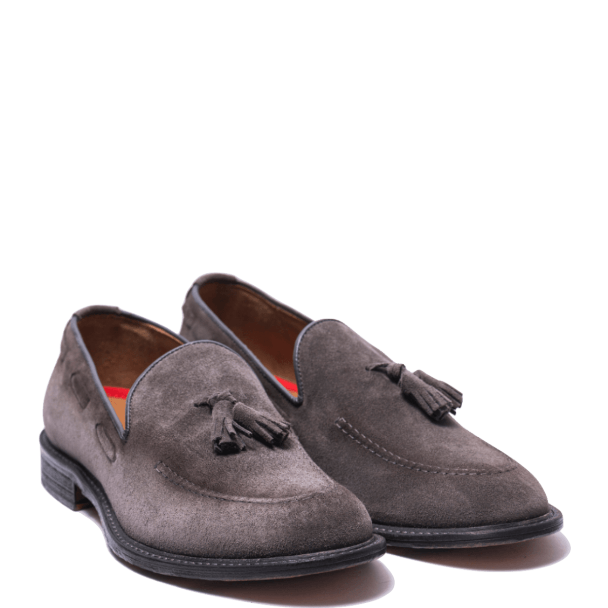 Mocassino F.lli Rennella Nappine Camoscio Grigio - F.lli Rennella - Calzature Savorè