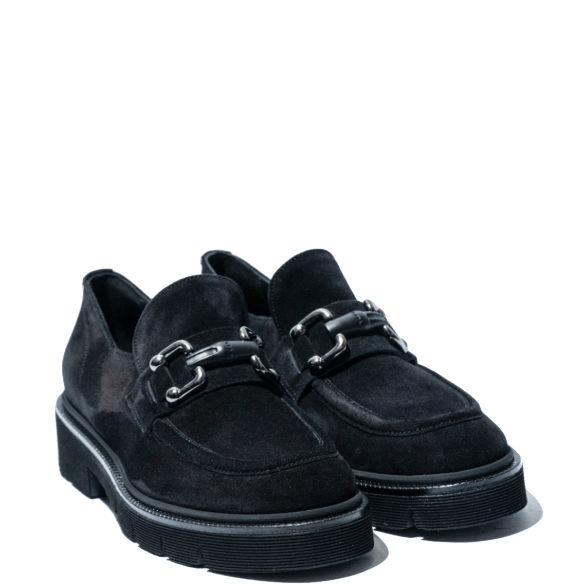 Mocassino Le Gazzelle Fibbia Camoscio Nero - Le Gazzelle - Calzature Savorè