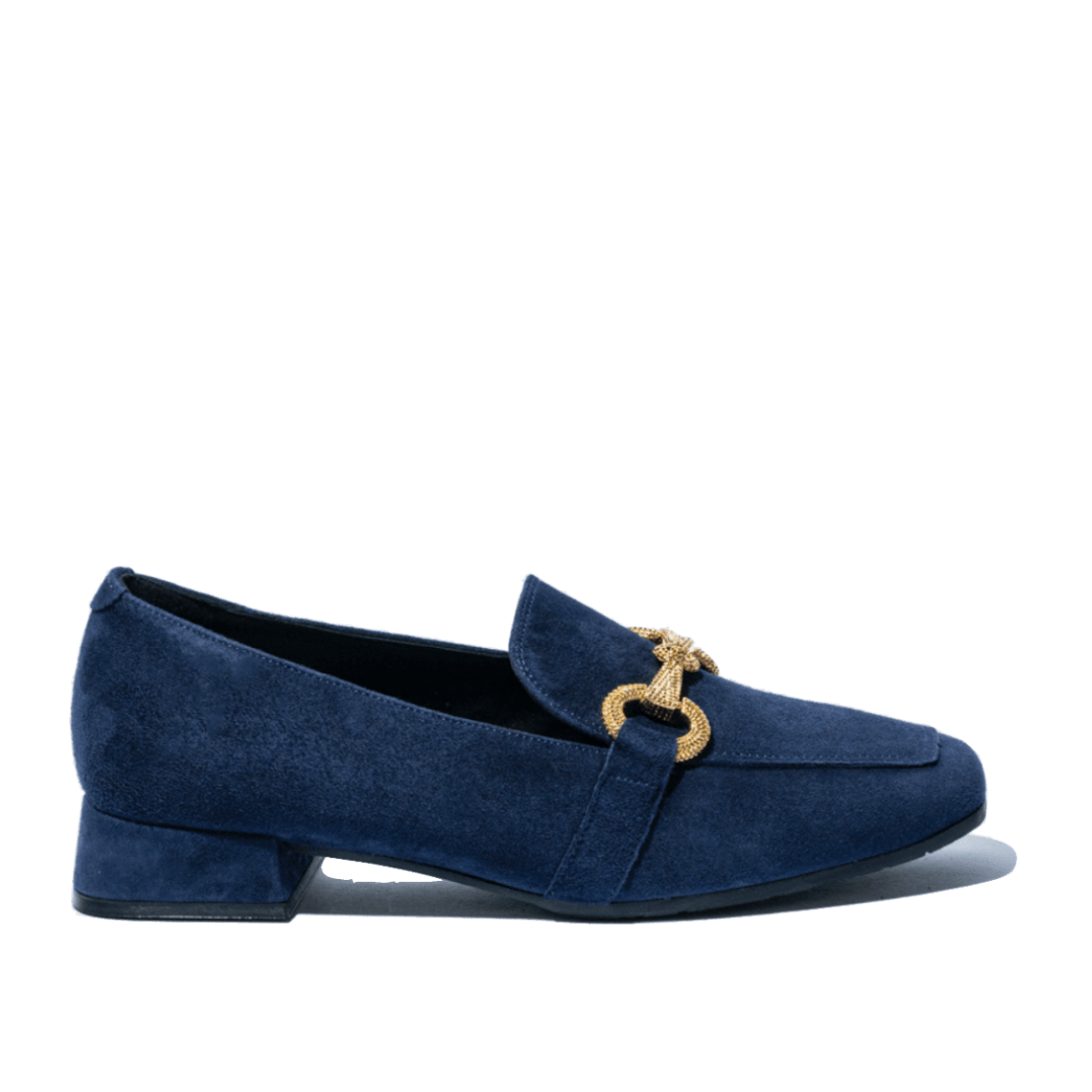 Mocassino Le Gazzelle Morsetto Dorato Camoscio Blu Abiss - Le Gazzelle - Calzature Savorè