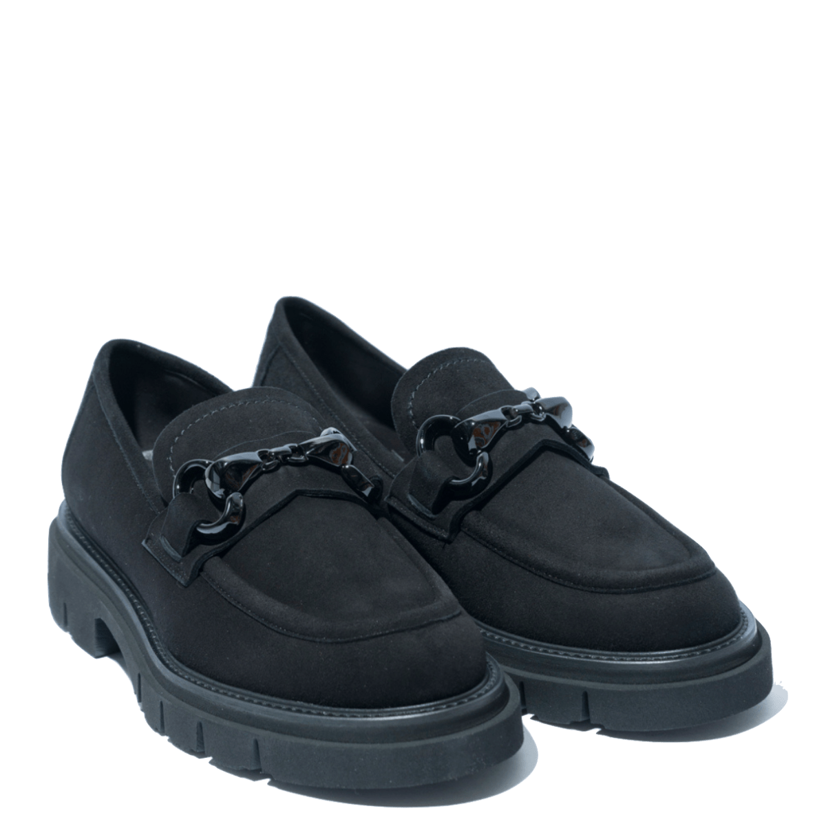 Mocassino Luca Grossi Camoscio Nero Morsetto Nero - Luca Grossi - Calzature Savorè