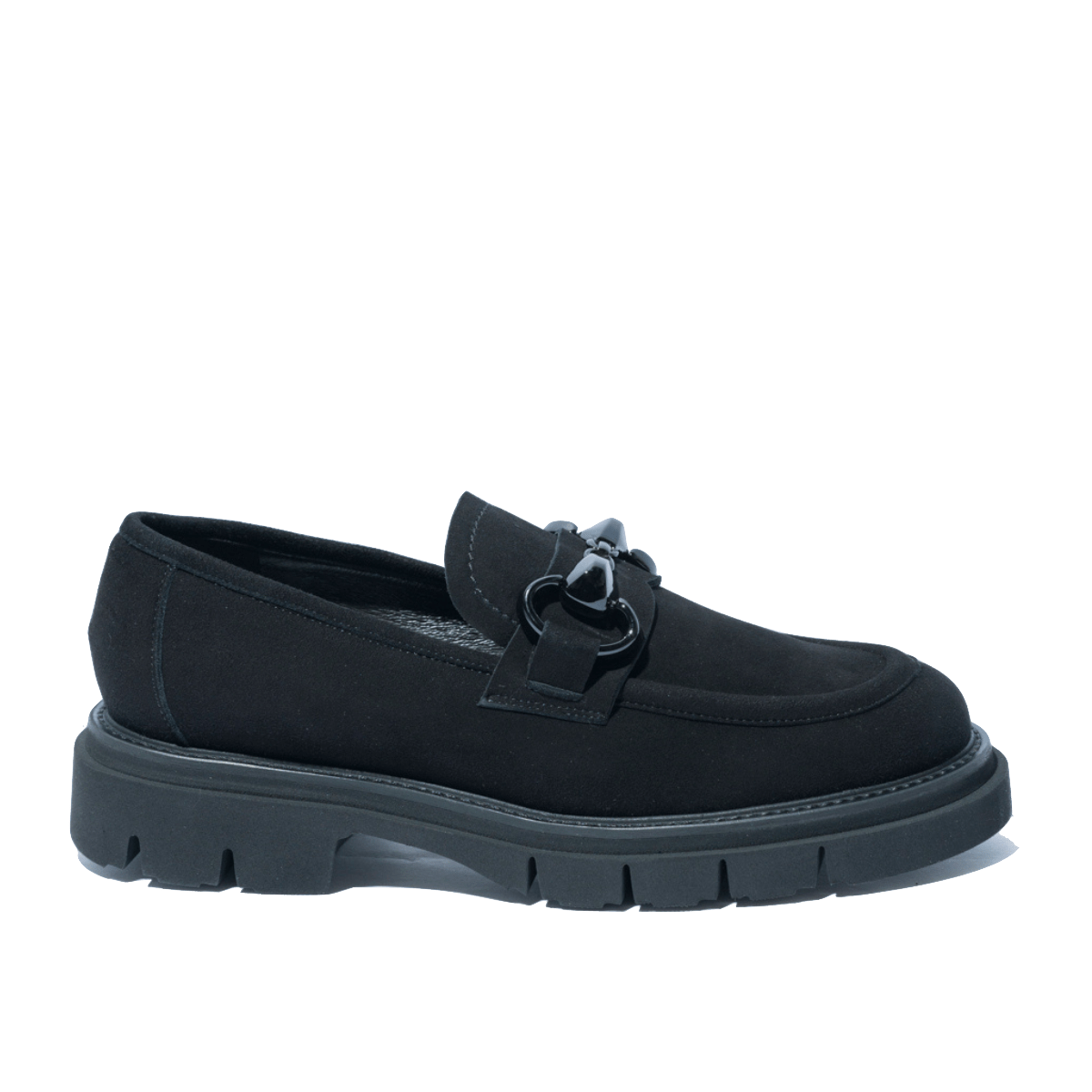 Mocassino Luca Grossi Camoscio Nero Morsetto Nero - Luca Grossi - Calzature Savorè