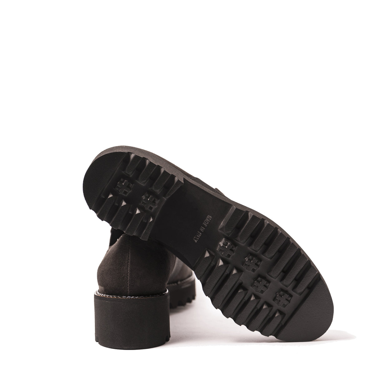 Mocassino Luca Grossi Elastici Camoscio Testa Di Moro - Calzature Savorè