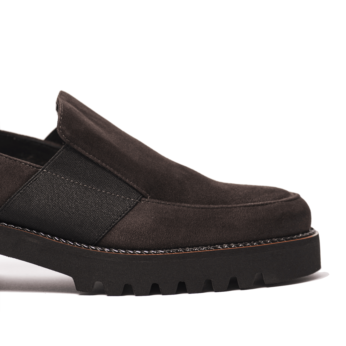 Mocassino Luca Grossi Elastici Camoscio Testa Di Moro - Calzature Savorè