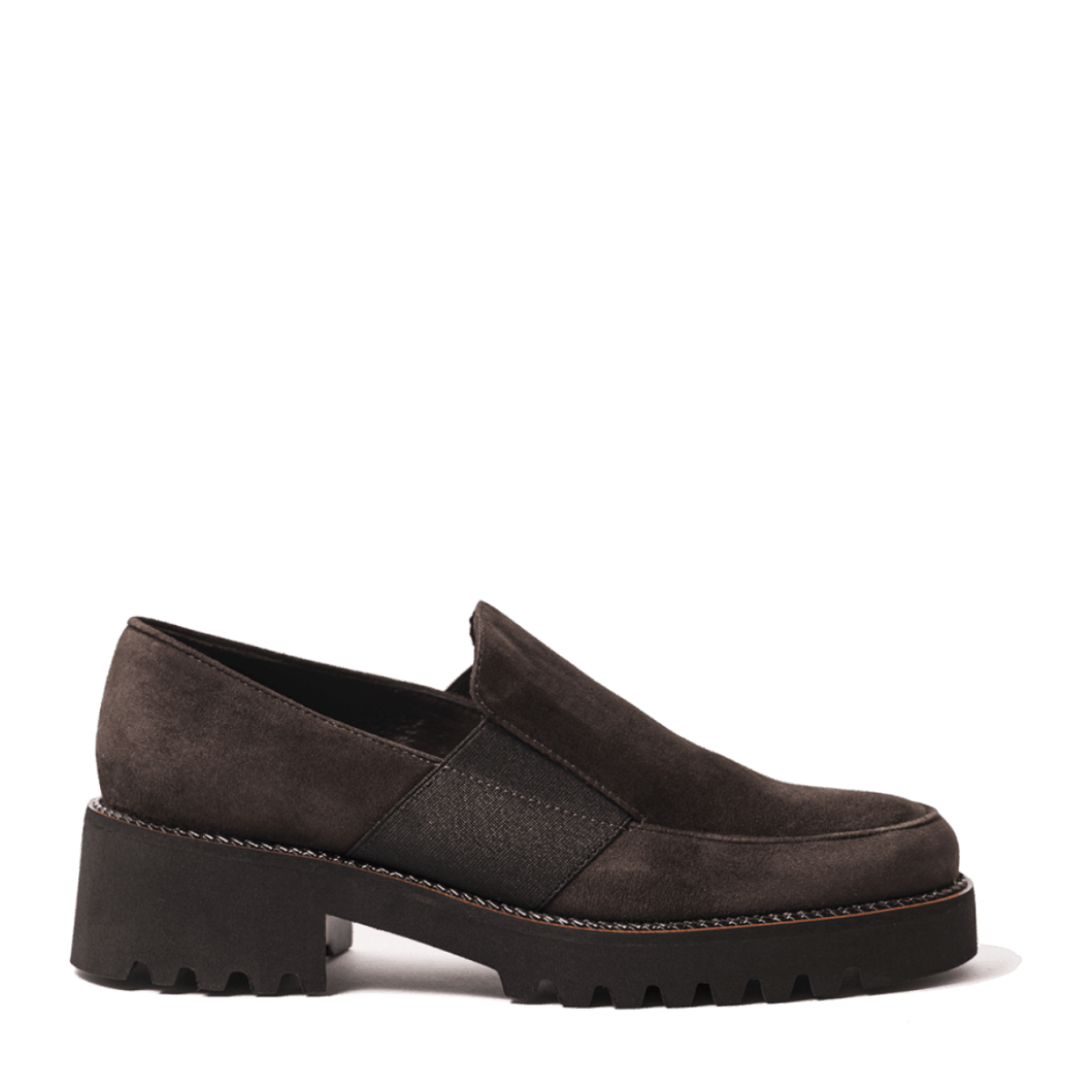 Mocassino Luca Grossi Elastici Camoscio Testa Di Moro - Luca Grossi - Calzature Savorè