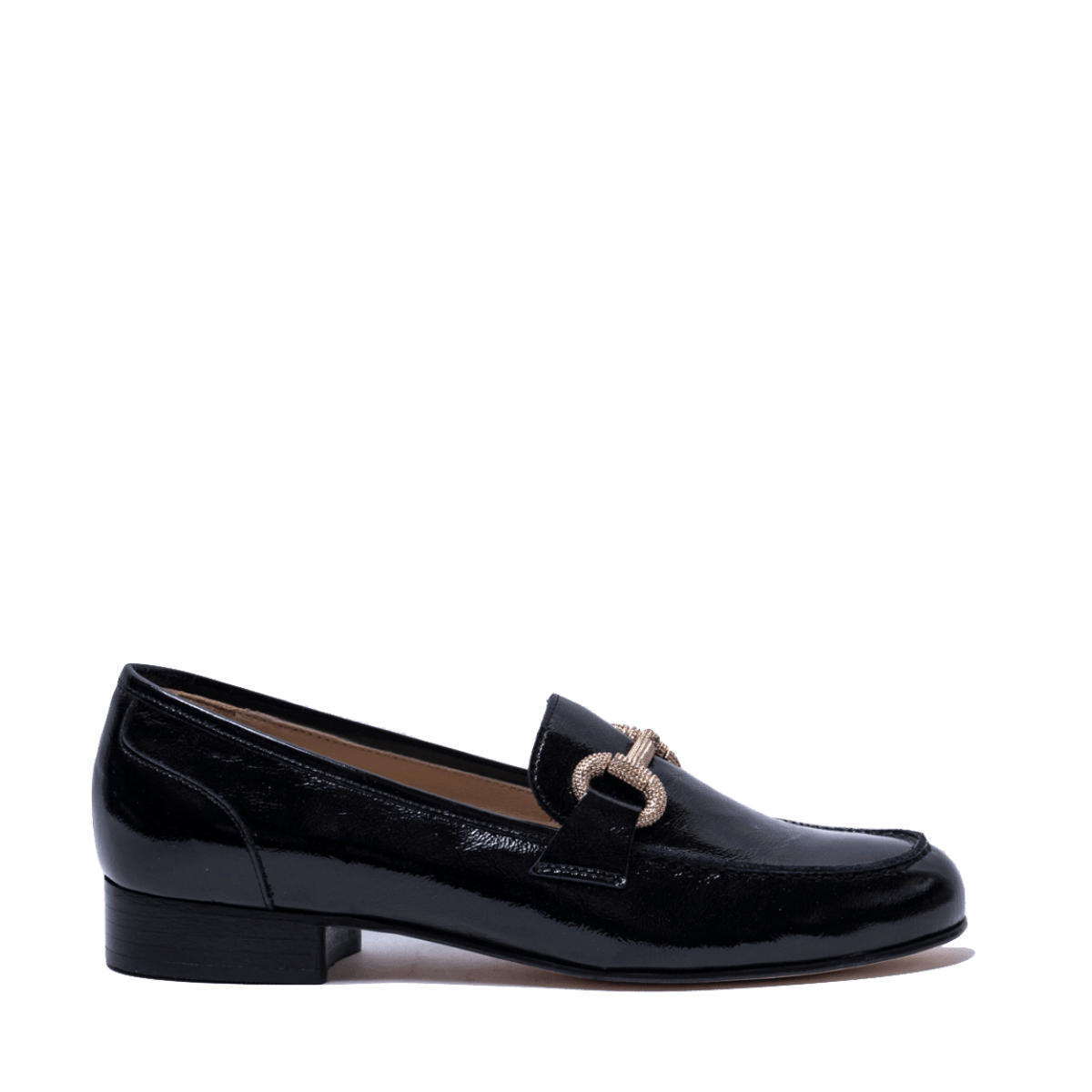 Mocassino Luca Grossi Fibbia Dorata Naplak Nero - Luca Grossi - Calzature Savorè