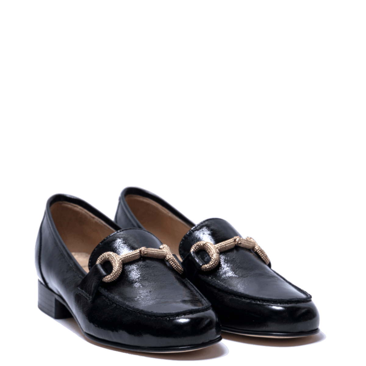 Mocassino Luca Grossi Fibbia Dorata Naplak Nero - Luca Grossi - Calzature Savorè