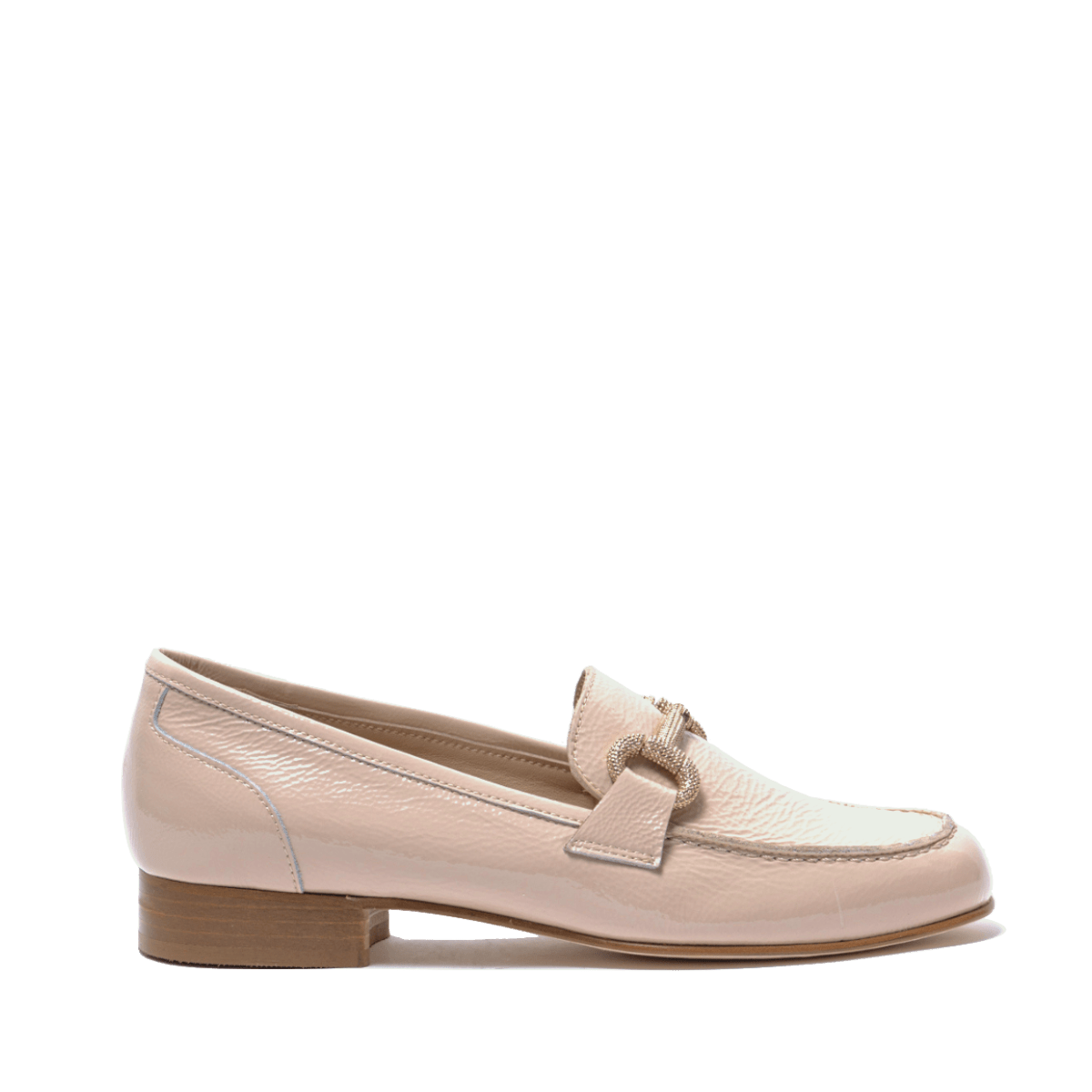 Mocassino Luca Grossi Fibbia Dorata Naplak Nude - Luca Grossi - Calzature Savorè