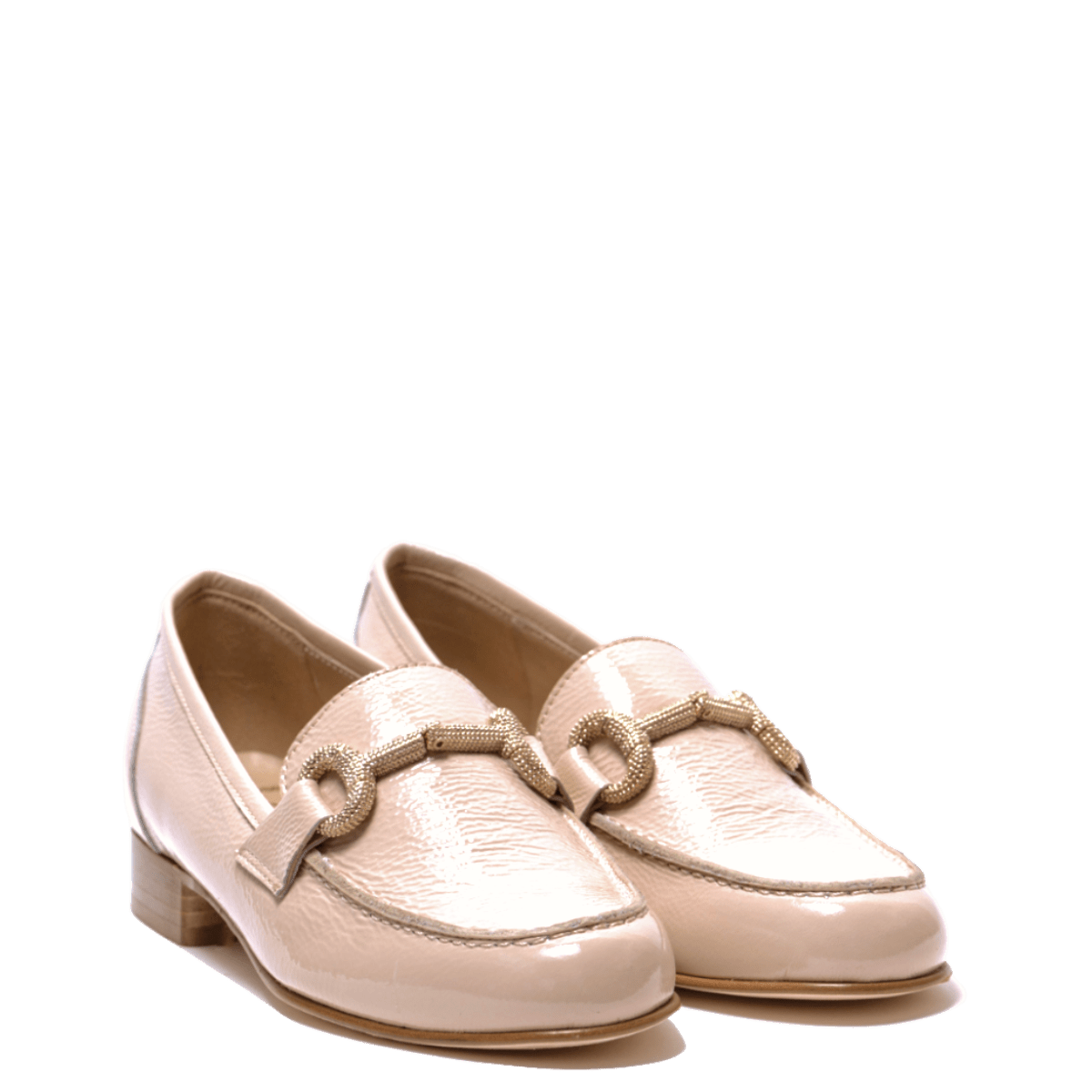 Mocassino Luca Grossi Fibbia Dorata Naplak Nude - Luca Grossi - Calzature Savorè
