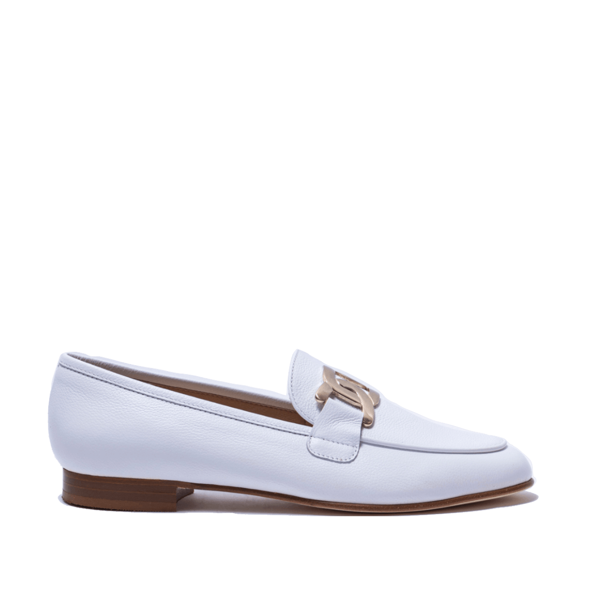 Mocassino Luca Grossi Fibbia Dorata Pelle Viking Bianco - Luca Grossi - Calzature Savorè