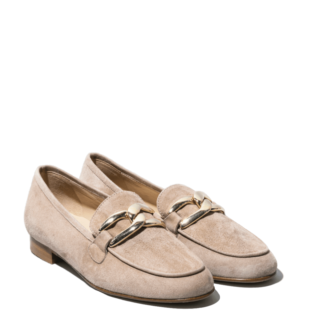 Mocassino Luca Grossi Fibbia Oro Camoscio New Biscuit - Luca Grossi - Calzature Savorè