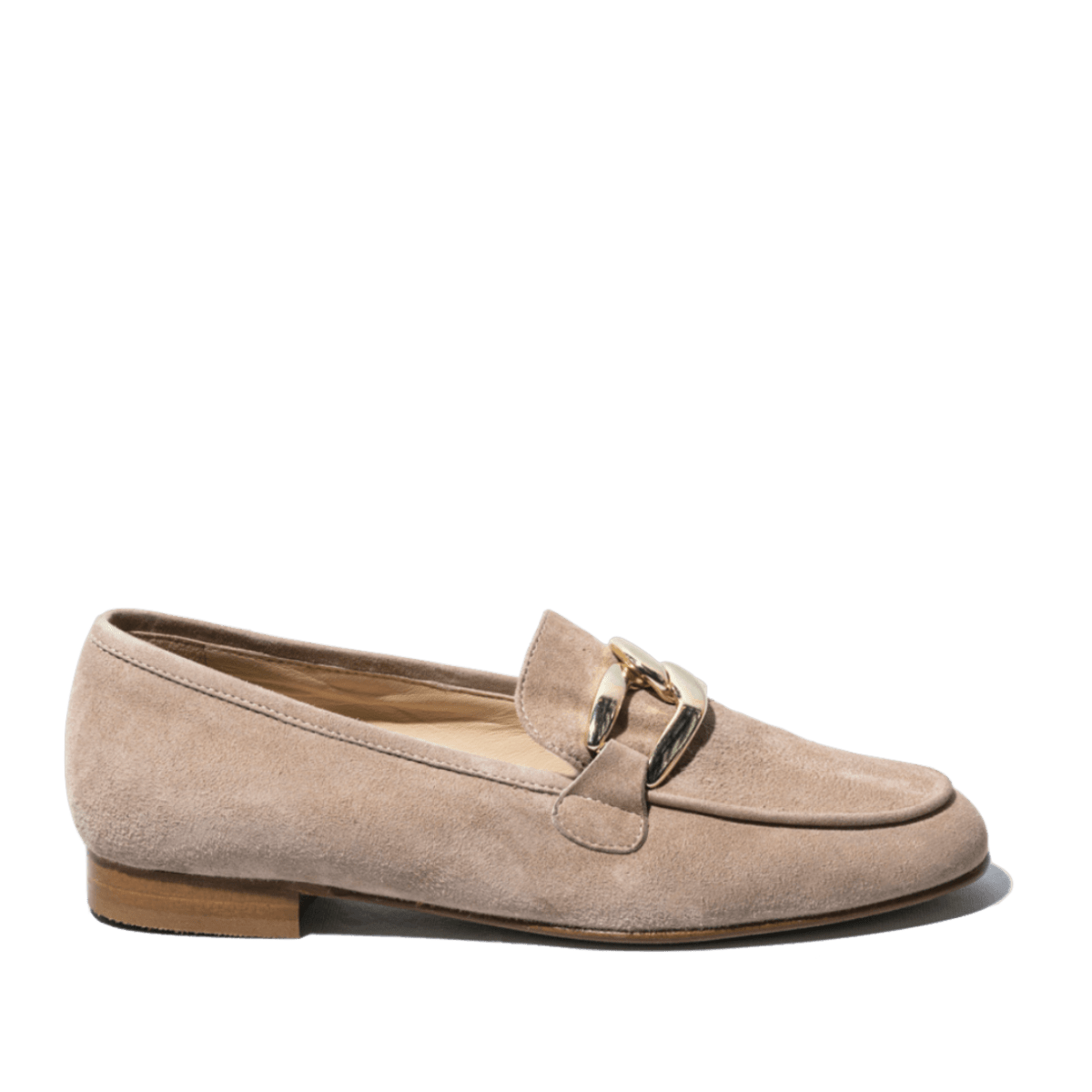 Mocassino Luca Grossi Fibbia Oro Camoscio New Biscuit - Luca Grossi - Calzature Savorè