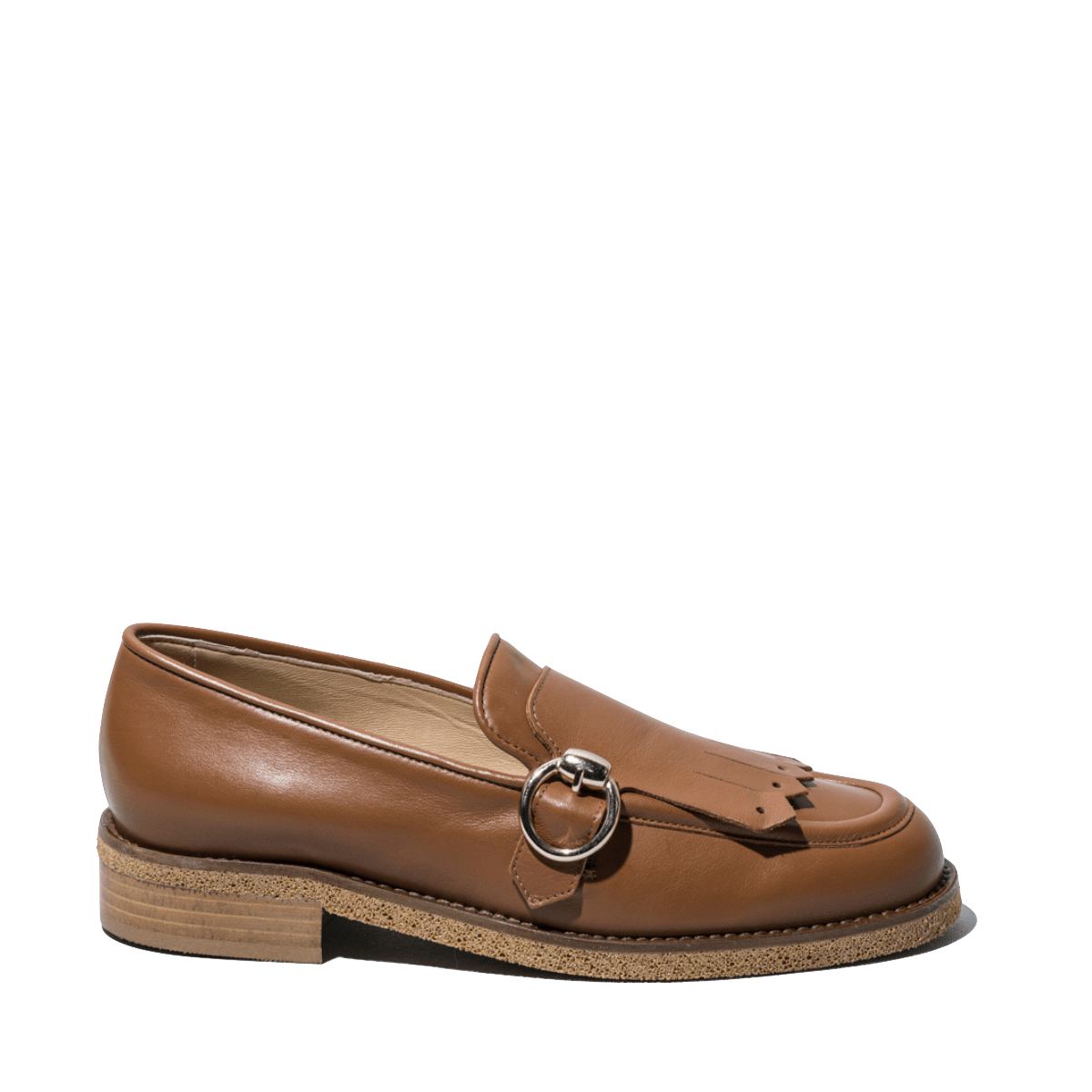 Mocassino Luca Grossi Frangia e Fibbia Pelle Capri Cuoio - Luca Grossi - Calzature Savorè