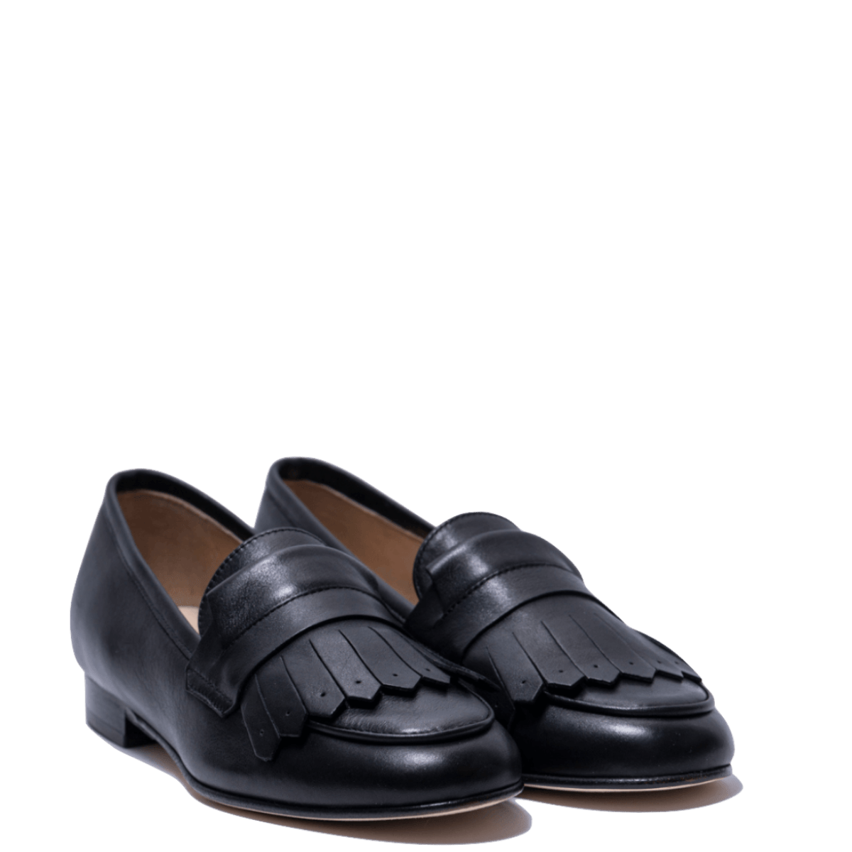 Mocassino Luca Grossi Frangia Pelle Capri Nero - Luca Grossi - Calzature Savorè