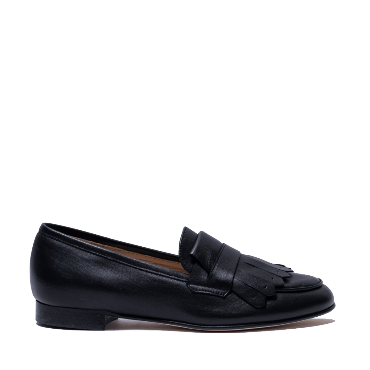 Mocassino Luca Grossi Frangia Pelle Capri Nero - Luca Grossi - Calzature Savorè