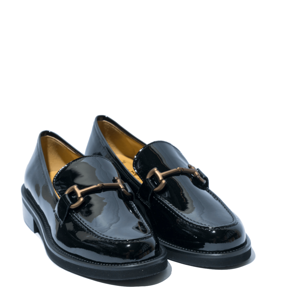 Mocassino Luca Grossi Morsetto Bronzo Vernice Nero - Luca Grossi - Calzature Savorè