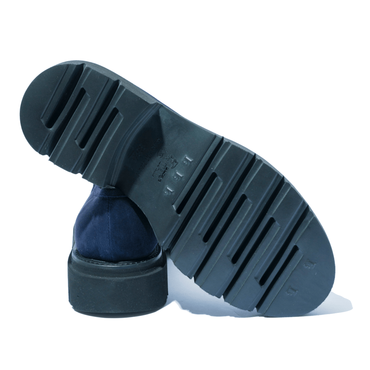 Mocassino Luca Grossi Morsetto Oro Opaco Camoscio Blu - Luca Grossi - Calzature Savorè