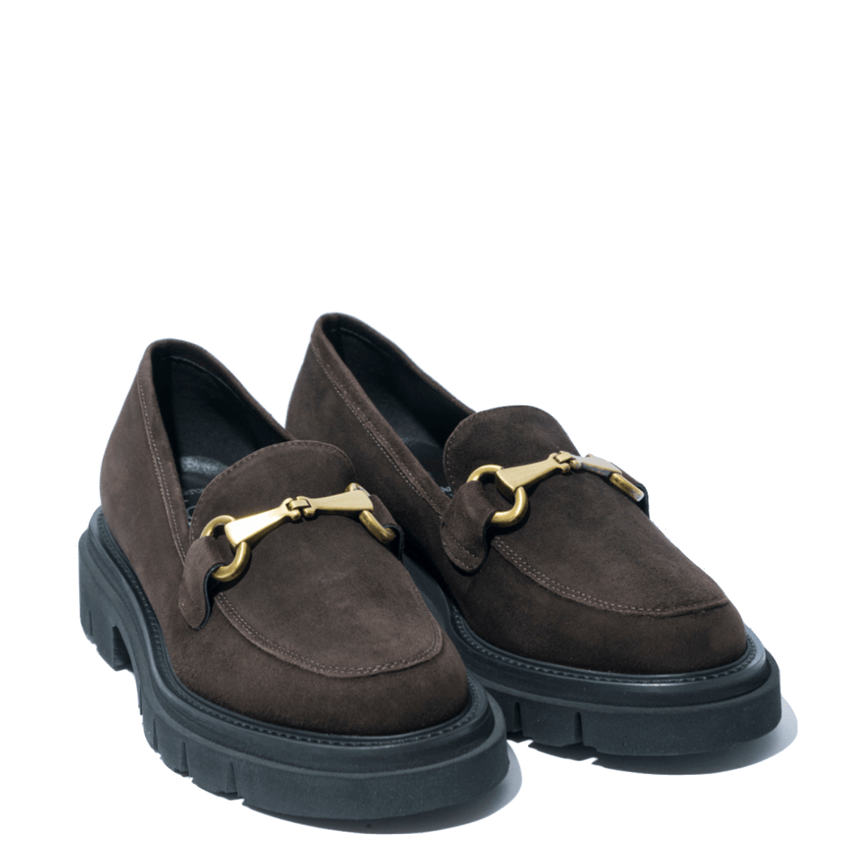 Mocassino Luca Grossi Morsetto Oro Opaco Camoscio Testa Di Moro