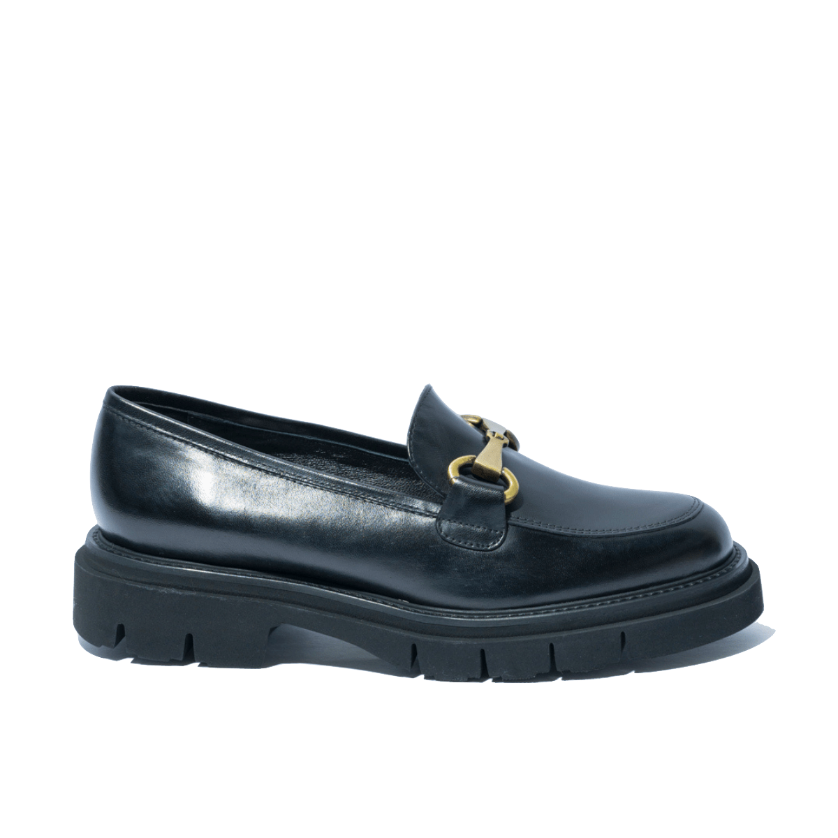 Mocassino Luca Grossi Morsetto Oro Opaco Pelle Natur Nero - Luca Grossi - Calzature Savorè